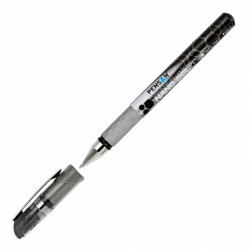 Ручка гелевая Pensan NANO GEL (6020/12BLACK) 0.7мм игловидный пиш. наконечник корпус пластик резин. манжета серебристый черные чернила