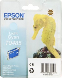 Картридж струйный Epson T0485 C13T04854010 светло-голубой (13мл) для Epson St Ph R200/300/500/600