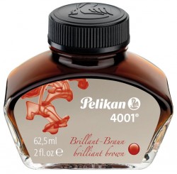 Флакон с чернилами Pelikan INK 4001 76 (PL329185) Brilliant Brown чернила 62.5мл для ручек перьевых