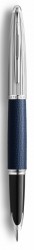 Ручка перьевая Waterman Carene Blue Leather (2099567) синий F перо золото 18K покрытое родием подар.кор.