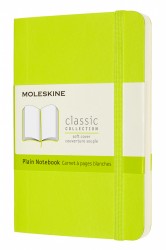 Блокнот Moleskine CLASSIC SOFT QP613C2 Pocket 90x140мм PU 192стр. нелинованный мягкая обложка лайм