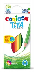 Карандаши цветные Carioca Tita 42793 шестигранные d=3мм карт.кор. (12шт)