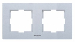 Рамка Panasonic Karre Plus WKTF08022SL-RU 2x горизонтальный монтаж пластик серебро (упак.:1шт)