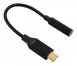 Адаптер Hama H-122338 00122338 Jack 3.5 (m)-USB Type-C (m) черный