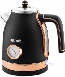 Чайник электрический Kitfort KT-6102-2 1.7л. черный (корпус: нержавеющая сталь)