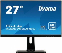 Монитор Iiyama 27" XUB2792UHSU-B1 черный IPS LED 4ms 16:9 DVI HDMI M/M матовая HAS Pivot 1000:1 300cd 178гр/178гр 3840x2160 DisplayPort Ultra HD USB 6.4кг