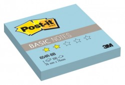 Блок самоклеящийся бумажный 3M Post-it Basic 654R-BB 7100058136 76x76мм 100лист. голубой