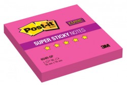 Блок самоклеящийся бумажный 3M Post-it Super Sticky 654R-SP 7100062369 76x76мм 90лист. неон розовый