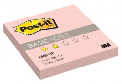 Блок самоклеящийся бумажный 3M Post-it Basic 654R-BP 7100058135 76x76мм 100лист. розовый