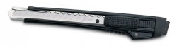 Нож канцелярский Kw-Trio 3563blck шир.лез.9мм усиленный 2 сменных лезвия металл черный блистер