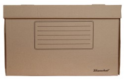 Короб архивный откидная крышка Silwerhof ОК-18 микрогофрокартон 480x325x295мм коричневый