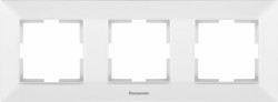 Рамка Panasonic Arkedia Slim WNTF08032WH-RU 3x горизонтальный монтаж пластик белый (упак.:1шт)
