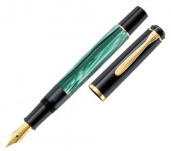 Ручка перьевая Pelikan Elegance Classic M200 (PL801775) Green Marbled EF перо сталь нержавеющая/позолота подар.кор.
