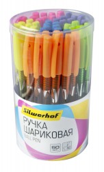 Ручка шариковая Silwerhof SLIM BRIGHT 0.7мм корпус пластик 1цв. прозр.корпус синие чернила