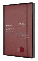 Блокнот Moleskine LIMITED EDITION LEATHER LCLH31SF1BOX Large 130х210мм натур. кожа 176стр. линейка мягкая обложка красный