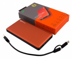 Мобильный аккумулятор GP Portable PowerBank MP10 Li-Pol 10000mAh 2.4A+2.4A+3A оранжевый 2xUSB