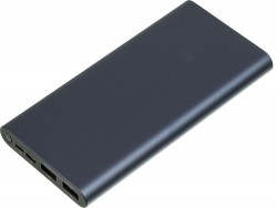 Мобильный аккумулятор Xiaomi Mi Power Bank 3 PLM13ZM Li-Pol 10000mAh 2.4A+2.4A черный 2xUSB