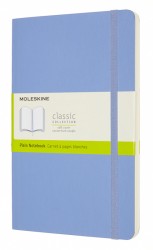 Блокнот Moleskine CLASSIC SOFT QP618B42 Large 130х210мм 192стр. нелинованный мягкая обложка голубая гортензия
