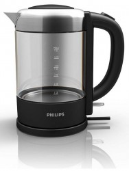 Чайник электрический Philips HD9340 1.5л. 2200Вт черный (корпус: стекло)