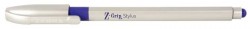 Ручка шариковая Zebra Z-GRIP STYLUS 1мм треугол. резин. манжета стилус серебристый синие чернила