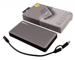 Мобильный аккумулятор GP Portable PowerBank MP15 Li-Pol 15000mAh 2.4A+2.4A+3A серый 2xUSB