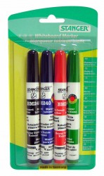 Набор маркеров для досок Stanger BM240 321002 круглый пиш. наконечник 1-3мм 4цв.