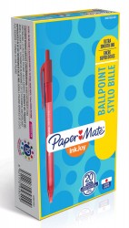 Ручка шариковая Paper Mate INKJOY 100 RT (S0957050/20) авт. 1мм треугол. красные чернила (20шт)