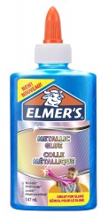 Клей-гель Elmers 2109503 для изготовления слаймов голубой метализированный