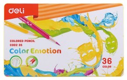 Карандаши цветные Deli EC00235 Color Emotion липа 36цв. мет.кор. (36шт)
