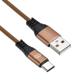Кабель Digma USB (m)-USB Type-C (m) 1.2м коричневый