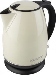 Чайник электрический Scarlett SC-EK21S54 1.7л. 2200Вт бежевый/черный (корпус: нержавеющая сталь)