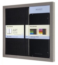 Набор Moleskine Art Collection Sketching блокнот для рисования/акварельные карандаши Large нелинованный черный