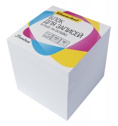Блок для записей бумажный Silwerhof Стандарт 701041 90х90х90мм 80г/м2 92% белый на склейке
