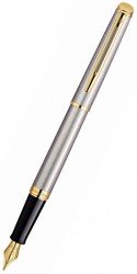Ручка перьевая Waterman Hemisphere (S0920310) Steel GT F перо позолота 23K подар.кор.
