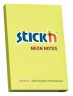 Блок самоклеящийся бумажный Stick`n 21132 51x76мм 100лист. 70г/м2 неон желтый