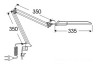 Светильник Трансвит ДЕЛЬТА 1 (Delta1/Gr) настольный на струбцине G23 серый 11Вт