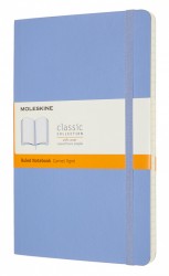 Блокнот Moleskine CLASSIC SOFT QP616B42 Large 130х210мм 192стр. линейка мягкая обложка голубая гортензия